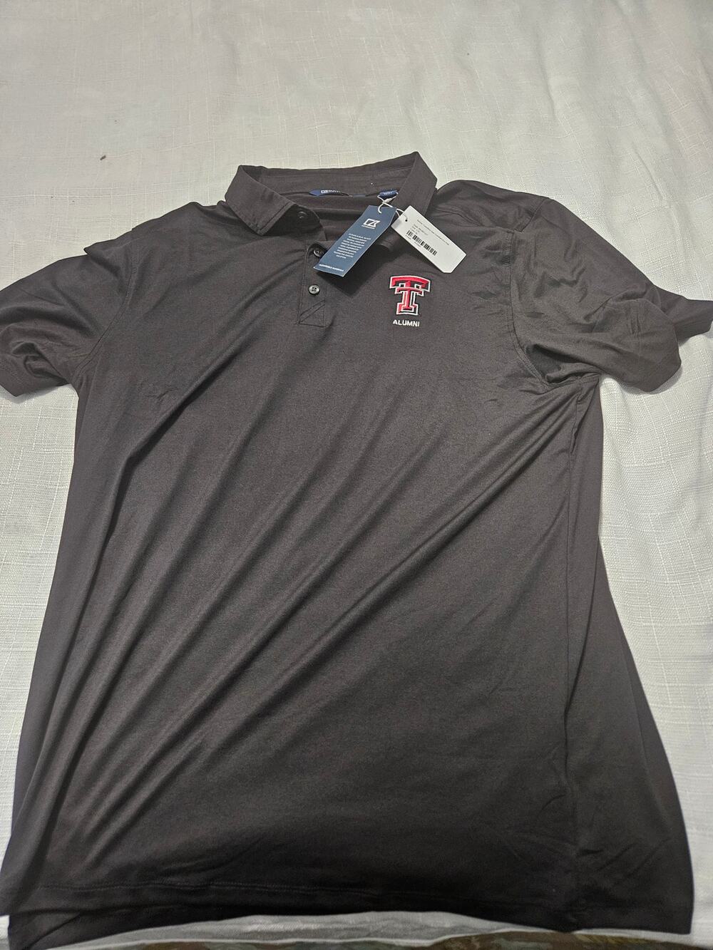 Cutter and Buck Coastline Polo Black Texas Tech size Large